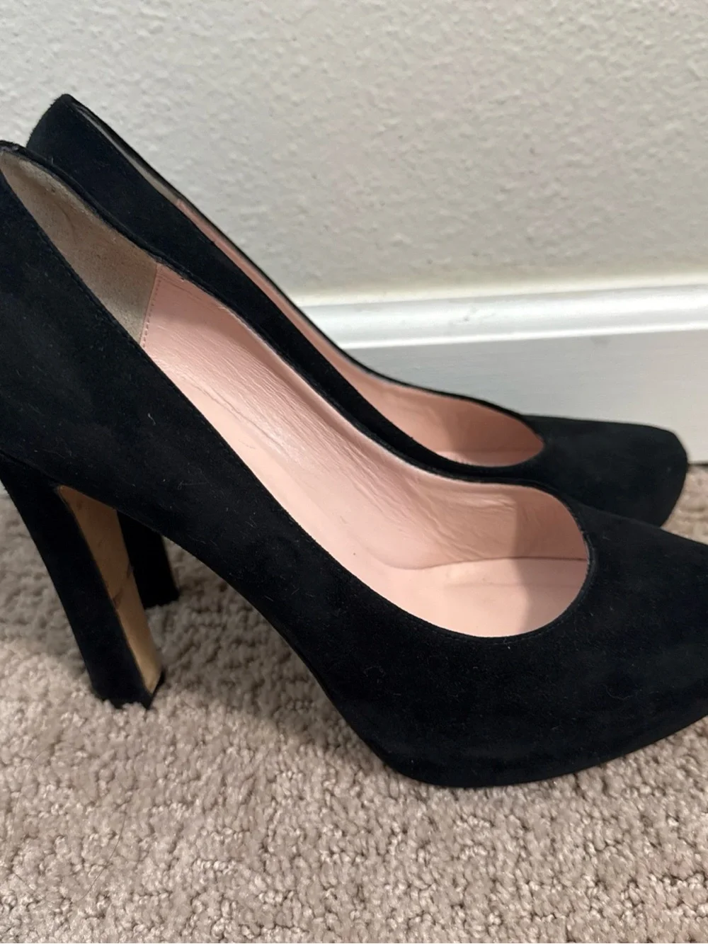 Kate Spade Black Suede High Heel Pumps